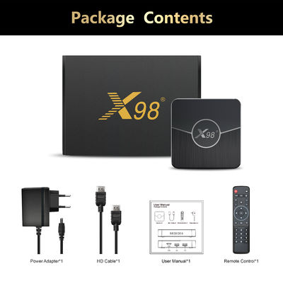 X98 플러스 IPTV 셋톱 박스 4K 안드로이드 11 와이파이 2GB 16GB S905w2